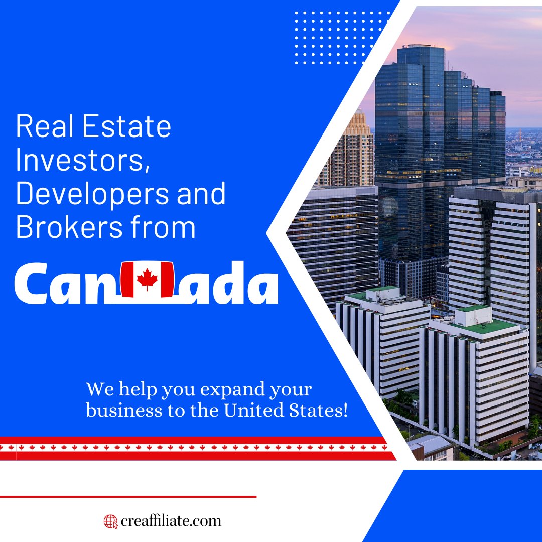 Our expanding network facilitates business referrals among all affiliates. We're actively engaging with brokerages across strategic markets like Canada. Contact us today to be part of the international network! #CommercialRealEstate #CanadaRealEstate #RealEstateInvesting #Canada