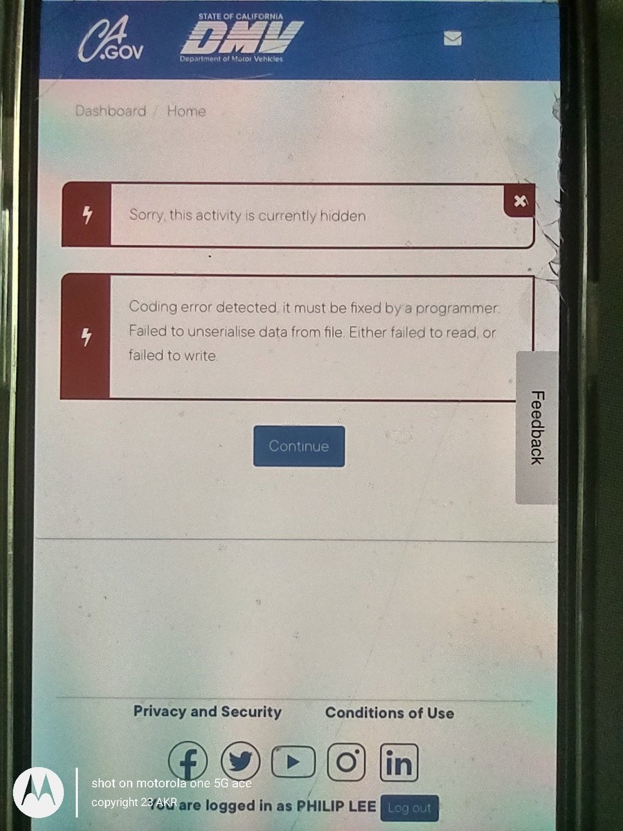 mindeye443's tweet image. State run website run by the lowest bidder. 
#cadmv #dmvlinks #buggy