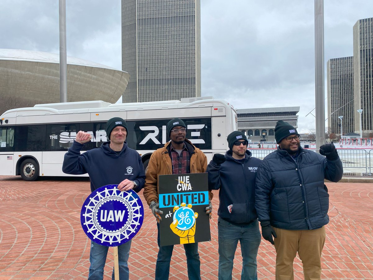 UAWregion9's tweet photo. UAW supports the transition to EVs but it has to be a fair and just transition for our members and communities. The Green Transit, and Green Jobs bills S06089 &amp; A06414 do just that- so let’s pass the bill in this year’s budget!
#UAW #GovKathyHochul #CarlHeastie #AndreaSCousins https://t.co/ZE9fCfhJYK