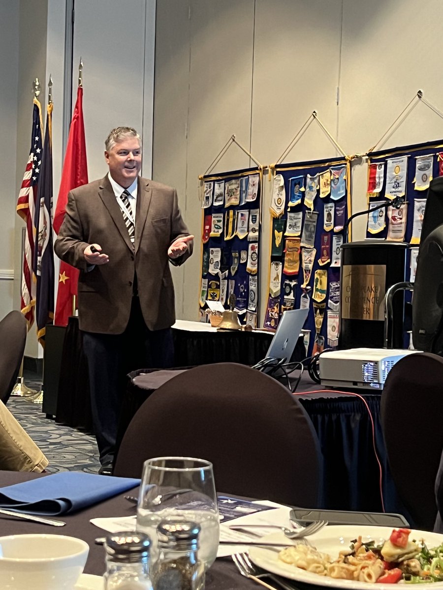 drjcotton's tweet photo. Had a great time presenting to the Chesapeake Rotary this afternoon. I was able to share all the great accomplishments of our ⁦amazing ⁦@CPSFACE⁩ team! Thanks to Board Member ⁦@drbnwalker⁩ for her assistance. ⁦@cpschoolsva⁩ ⁦@andreavail07⁩ https://t.co/djj4YwTkhS