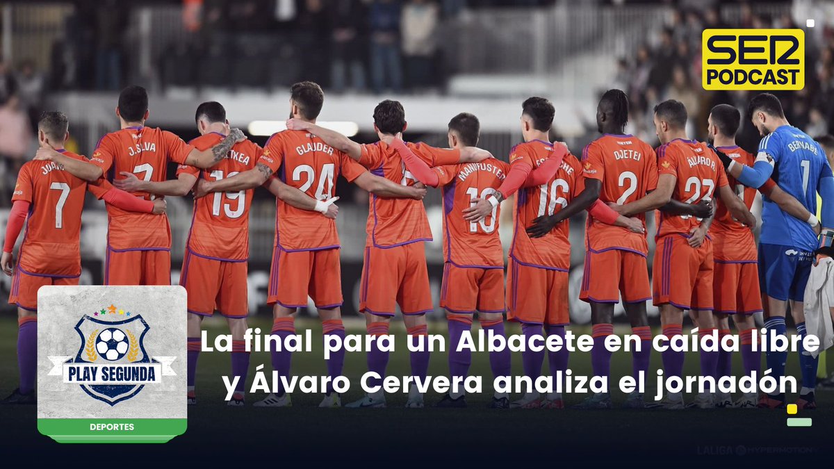 🚨 𝐍𝐔𝐄𝐕𝐎 𝐂𝐀𝐏𝐈𝐓𝐔𝐋𝐎 𝐃𝐄 𝐏𝐋𝐀𝐘 𝐒𝐄𝐆𝐔𝐍𝐃𝐀 🥈 🎧 08x20 | El #Albacete🦇 afronta una final en plena caída libre 👁‍🗨‼️ ¡Se estrena con nosotros Álvaro Cervera! 🍿🎮 Las previas del #LeganésValladolid y #FerrolEibar 🟡 #SERPodcast linktr.ee/PlaySegunda