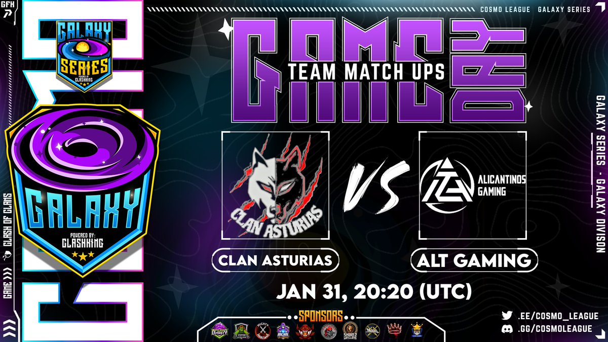 Esta noche a partir de las 21:20h 🇪🇸 traemos la <a href="/Cosmo_League/">Cosmo League</a> con el enfrentamiento entre <a href="/ClanAsturiasCoC/">Clan Asturias CoC</a> vs <a href="/AlicantinoSC/">AlicantinoSC - ALT Gaming</a> en Twitch!

Twitch.tv/Ruben_AC27

TAMBIÉN HEMOS SUBIDO VIDEO A YOUTUBE
youtube.com/watch?v=74LNvX…
