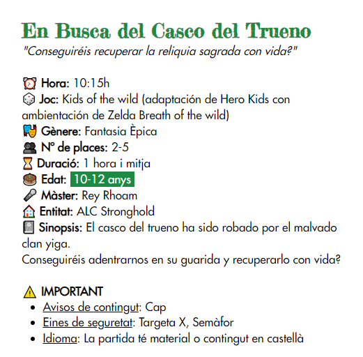 ALC_Stronghold's tweet photo. Partides de #rolinfantil a la #BCNegra24! 2 partides de #CuentosExtraordinarios (@HTPublishers) i #HeroKids, us animeu a puntar a les vostres peques?

Inscripcions: https://t.co/390DGxuzVi

#rol #rolbcn #bcnegra https://t.co/M2FYDaaYlV