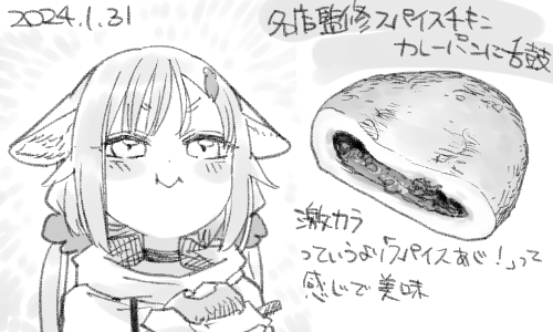 セブンのカレーパンにありつきました。1月はわたしの勝利です。ほな、いただきます。 