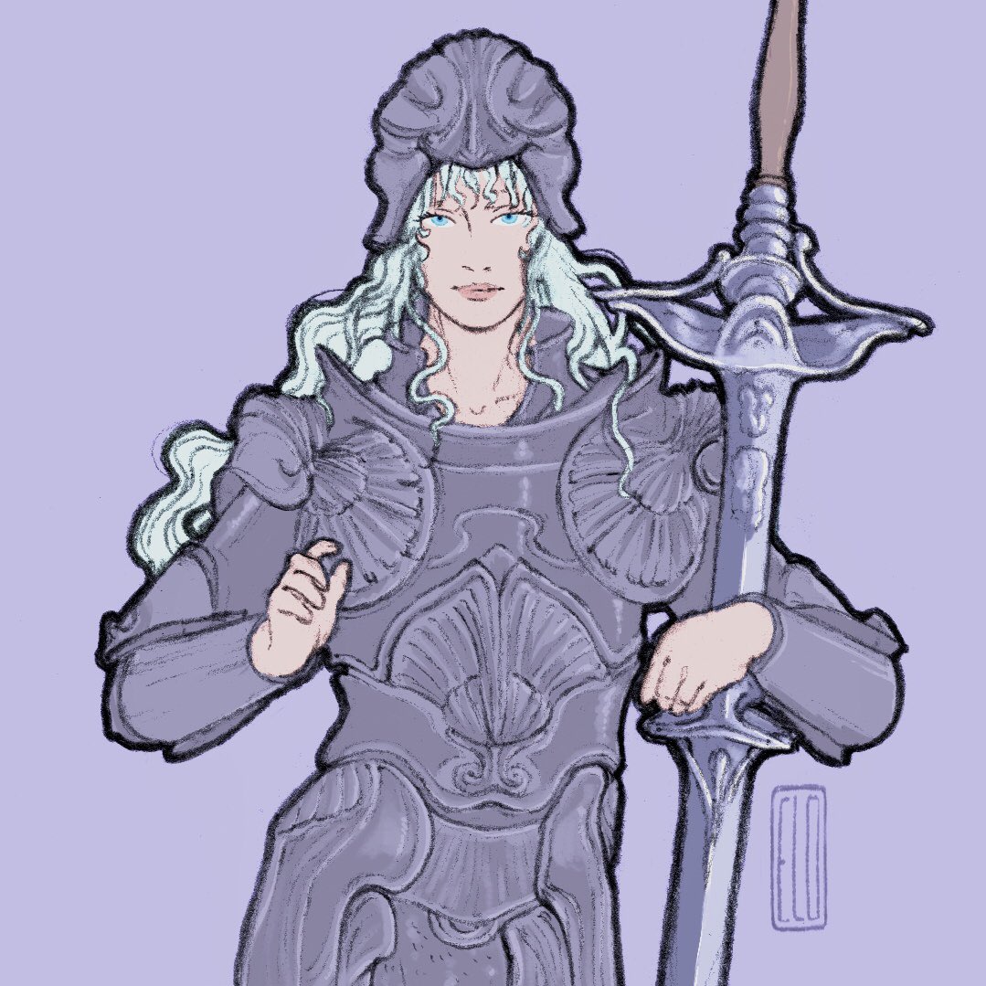 Leloxott's tweet photo. Griffith, or hot chevaleresque lady, who knows... https://t.co/PyBcBtbSQE