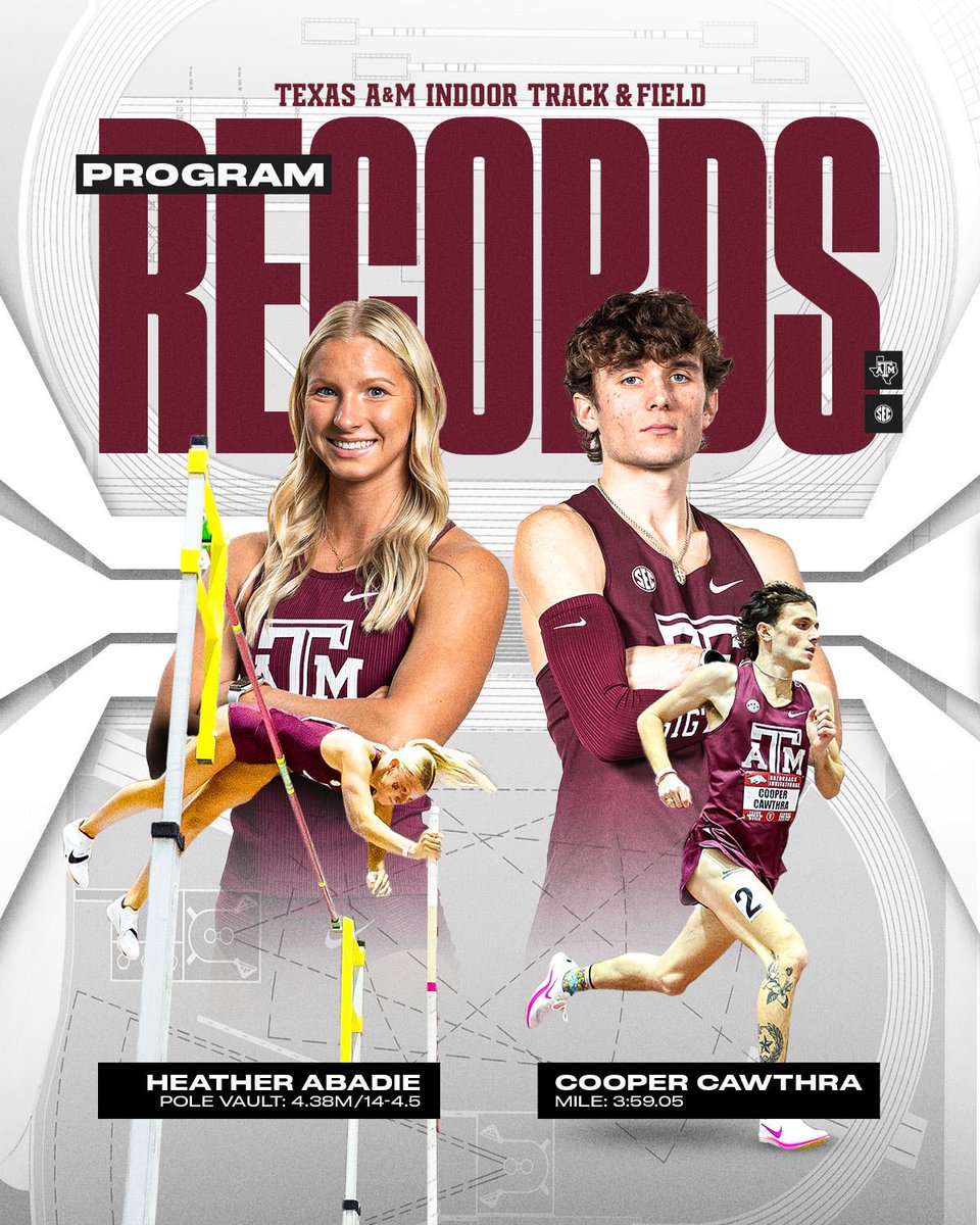 2️⃣ new program record holders 👏🤩

#GigEm // #AggieTF