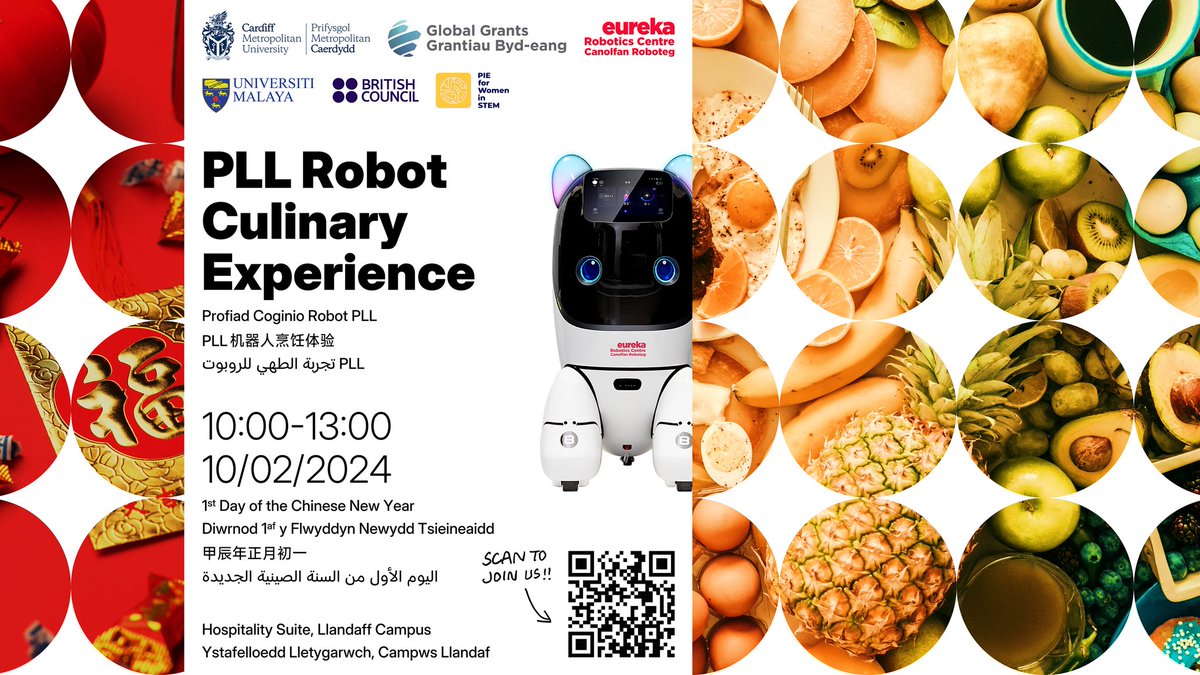 Join <a href="/eurekarobot/">EUREKA Robotics Centre</a> for an exciting PLL robot culinary event on February 10, 2024, from 10am to 1pm, to experience the innovative use of Advanced AI Robotics Chefs to cook dishes from around the world.

Please register your interests at the link below: form.jotform.com/240283628103349