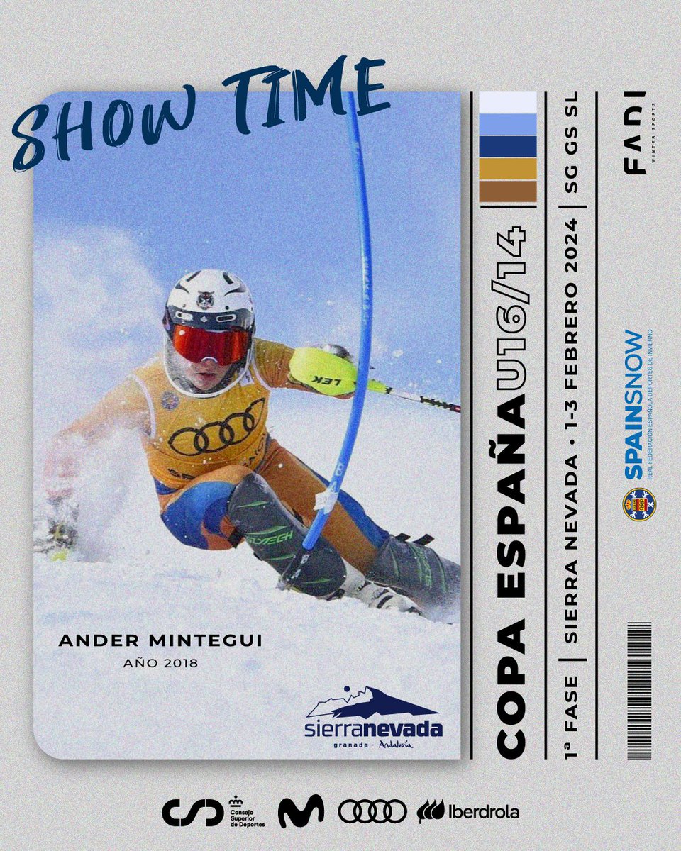 Mañana llega la 1ª fase de la Copa España de esquí alpino U16/14 a @websierranevada 🔥🙌🏼 📸: Ander Mintegui, hoy proclamado Subcampeón del Mundo Junior en súper gigante, disputando el Slalom de Copa España en Sierra Nevada durante la temporada 17-18 🤩