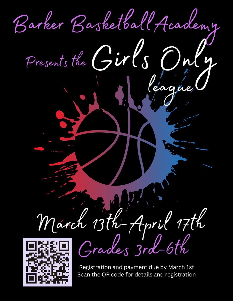 We’re excited to announce a new girls basketball league at the facility ran by Barker Basketball Academy &amp; coach <a href="/jdenha45/">coach denha</a> 
This is a must do for the girl hoopers!