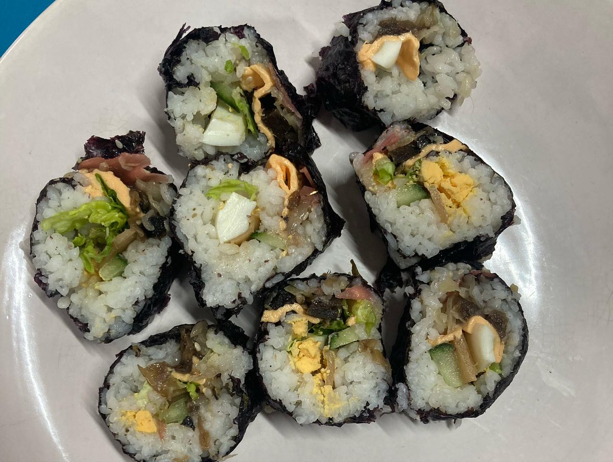 At Rebel Crafts today! 1 of our volunteers showed us all how 2 make sushi! We also crotched but the sushi was definitely an interesting addition to the session! 🍣🍣🍣Everyday is a surprise in Stonehouse! @nudgecommunity