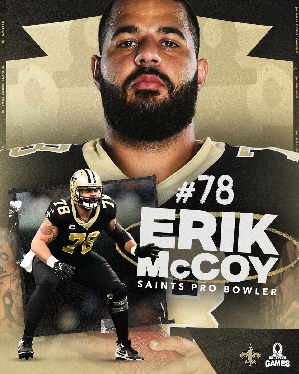 Congrats to <a href="/Erik_McCoy_73/">Erik McCoy</a> on making the Pro Bowl! ⚜️