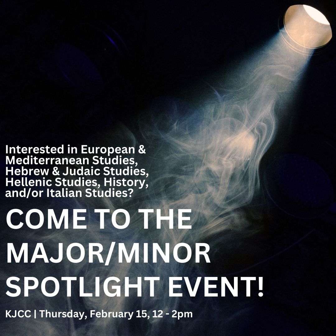 Join us at KJCC for a Major/Minor Spotlight Event on Thurs, Feb 15 from 12 - 2pm! Undergrads will have the opportunity to meet and talk to faculty, staff, &amp; students from five different depts for info and advice about choosing a major/minor. Snacks provided!
#NYU