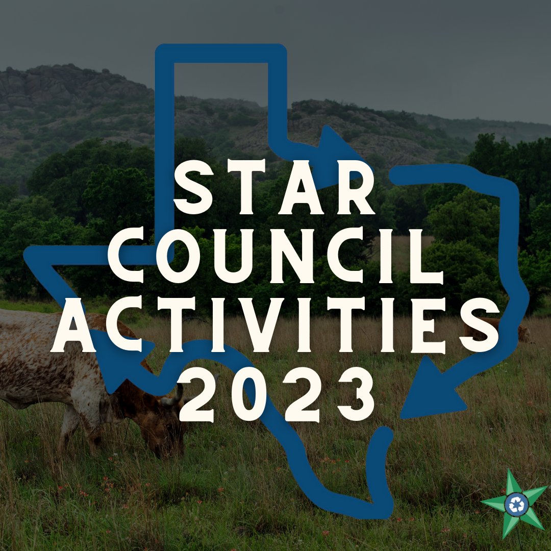 recyclingSTAR's tweet photo. STAR's Councils had a very active and successful 2023! Check out the activities STAR North Texas, STAR Central Texas, and the STAR Business Council achieved over the last year♻️⭐
👉 https://t.co/XchjjOEYM0

#RecyclingSTAR #recycling #Texas #sustainability https://t.co/rV6clFNmOP