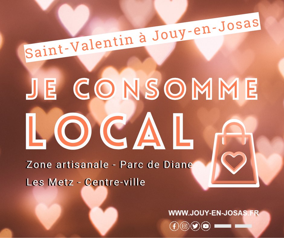 🎁 Pour la #SaintValentin ❤️Préférez le #local !

A #JouyEnJosas, #commerçants, #artisans, #restaurateurs, #artistes... sont à votre écoute
jouy-en-josas.fr