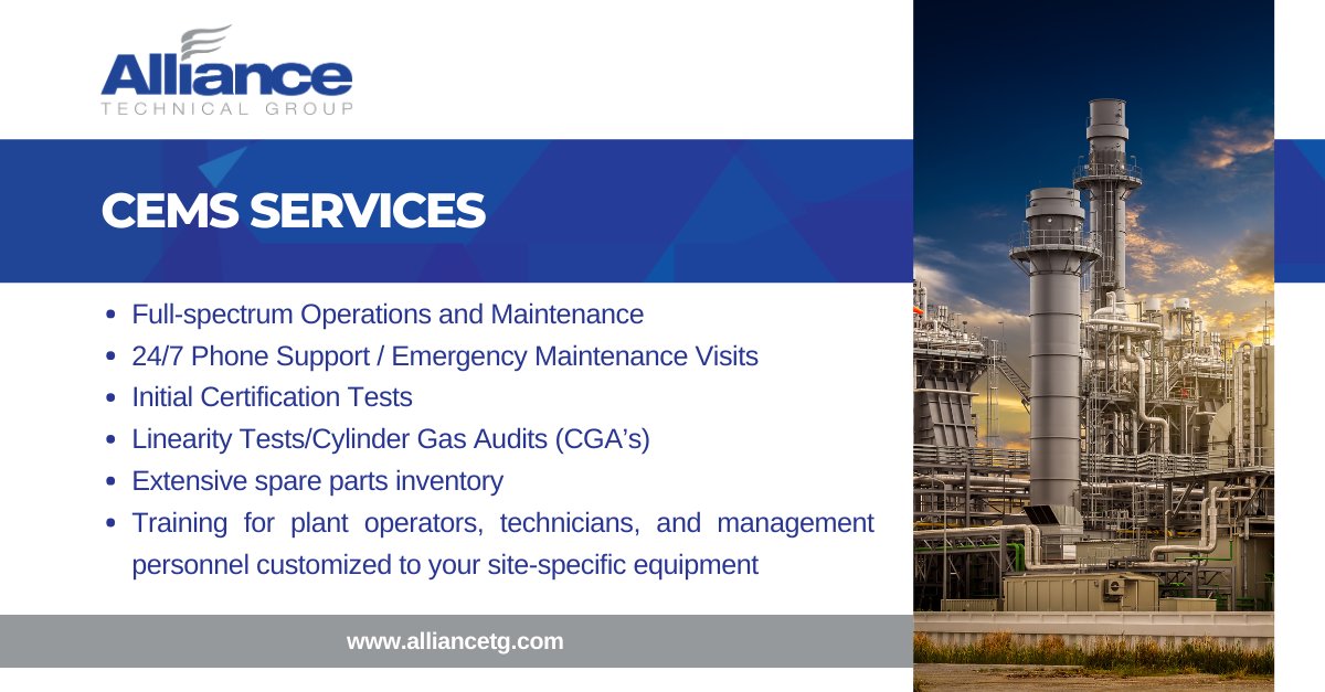 alliance_tg's tweet photo. With Alliance’s national coverage of qualified CEMS resources, we can ensure comprehensive support from the initial full system buildout to the long-term functionality of your system with 24-hour support, seven days a week.

Click the link to learn more: https://t.co/uChhFKDHgs https://t.co/JknDTW0Q0h