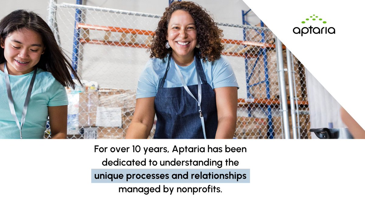 aptaria_inc's tweet photo. For over 10 years, Aptaria has been dedicated to understanding the unique processes and relationships managed by #nonprofits. Explore how we can elevate your nonprofit's impact: https://t.co/QKar9bnADl

#NonprofitCloud https://t.co/RowkL7H65M
