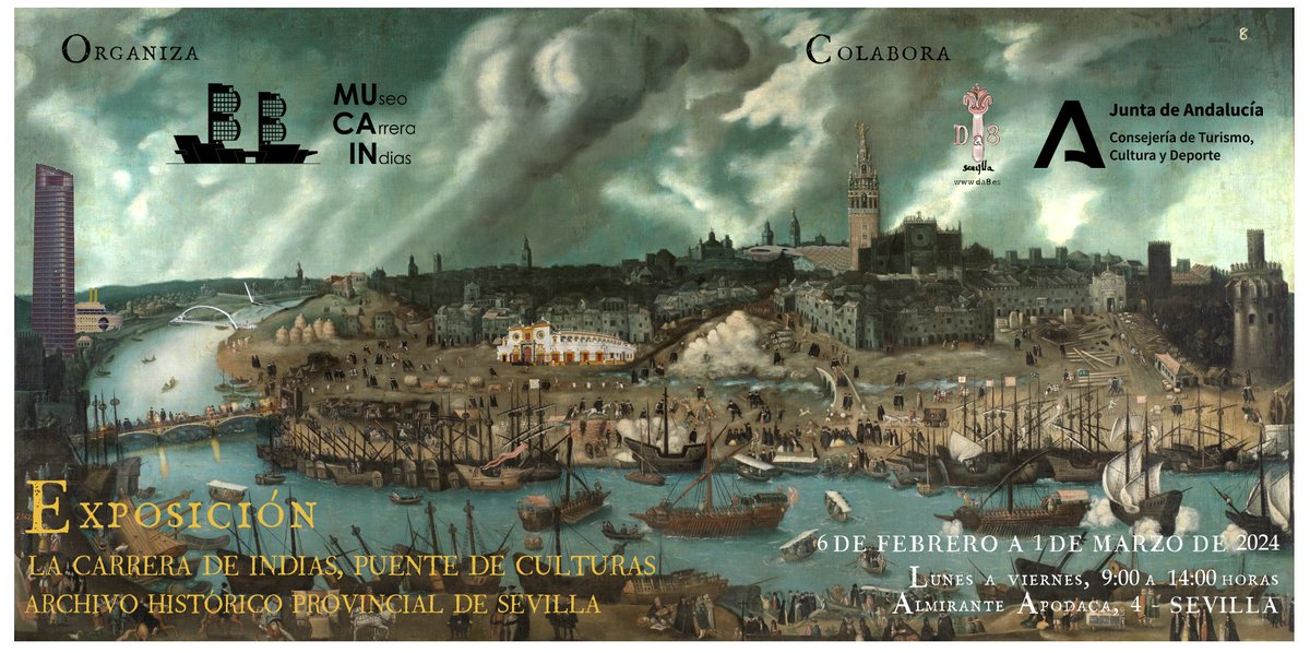 ¡LA CARRERA DE INDIAS VUELVE A SEVILLA!

El próximo 6 de febrero, a las 18:00 h., inauguramos la exposición temporal: "La Carrera de Indias, puente de culturas", organizada por @MucainDe, y en la que colaboramos con una muestra documental. La entrada será libre.
(1/4)