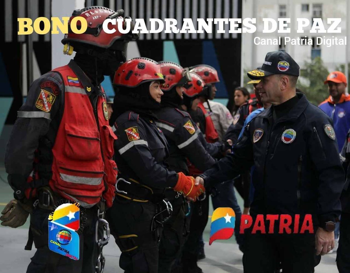 #AHORA || Inicia la entrega del Bono Cuadrantes de Paz (enero 2024)  enviado por nuestro Pdte. @NicolasMaduro a través del Sistema del @CarnetDLaPatria. Bono de asignación directa para funcionarios policiales, Bomberos y Protección Civil. ✅ MONTO: 1.805,00 Bs.