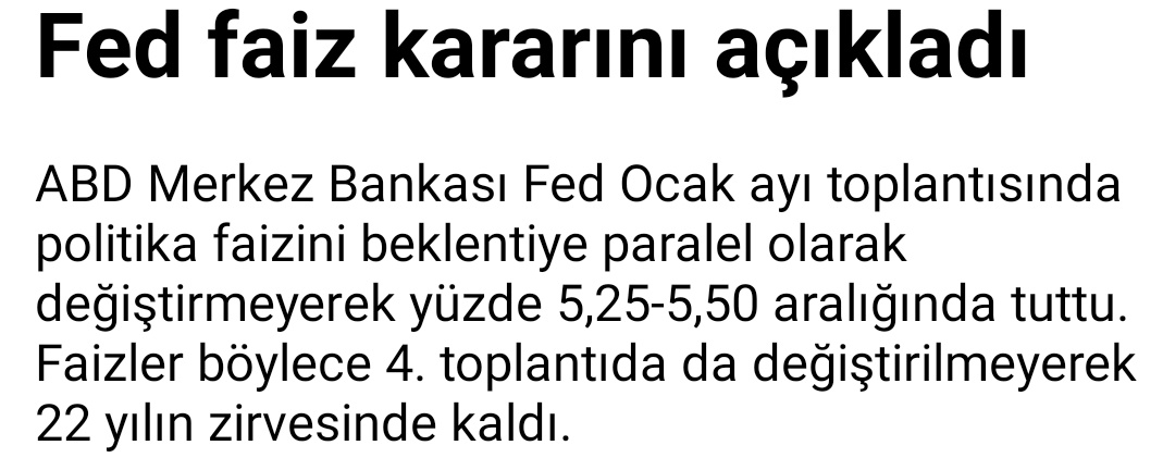 AnKaRaLI0678's tweet photo. #fed tarafı faiz kararında yine sabit tuttu.
Bu durumda bizim tarafta yani merkez bankasinda subat faiz kararinda dusus olmaz,aksine 25 baz puan daha artirma durumu olucaktir,ocak ayı enflasyon verimizi gorelim emin oluruz.
#Fed #BORSA #faiz #viop30 #simitci #bist100 https://t.co/MT0f4KQecW
