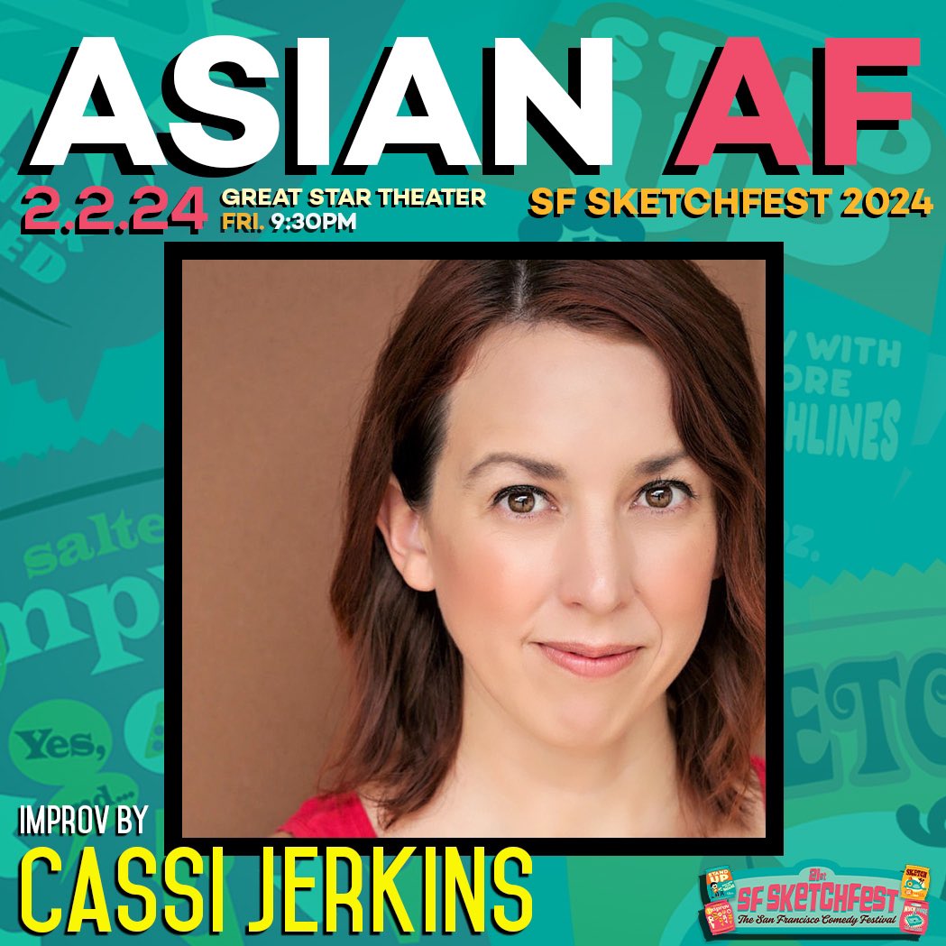AsianAFshow's tweet photo. @SFSketchfest @ANDREWTI @yoisthisracist @netflix @LokiOfficial @ShantiCharan @DeeptanshuJha @jha_deeptanshu @GreatStarSF @jrrytrn @yourfriendLilan @Shilpadee @ToeKneeBeans @PallaviGunalan Catch these hilarious Improvisors who will be performing at ASIAN AF / SF SKETCHFEST 2024 this Friday, February 2nd @ 9:30pm at the Great Star Theater! 

✨ @CASSIJERKINS!
✨ @JIAVANI!
✨ JANE KIM!
✨ CHUCK MAA!

BUY TICKETS 🎟️: https://t.co/2XHcn8NV1Z https://t.co/hI7OrK2KyK