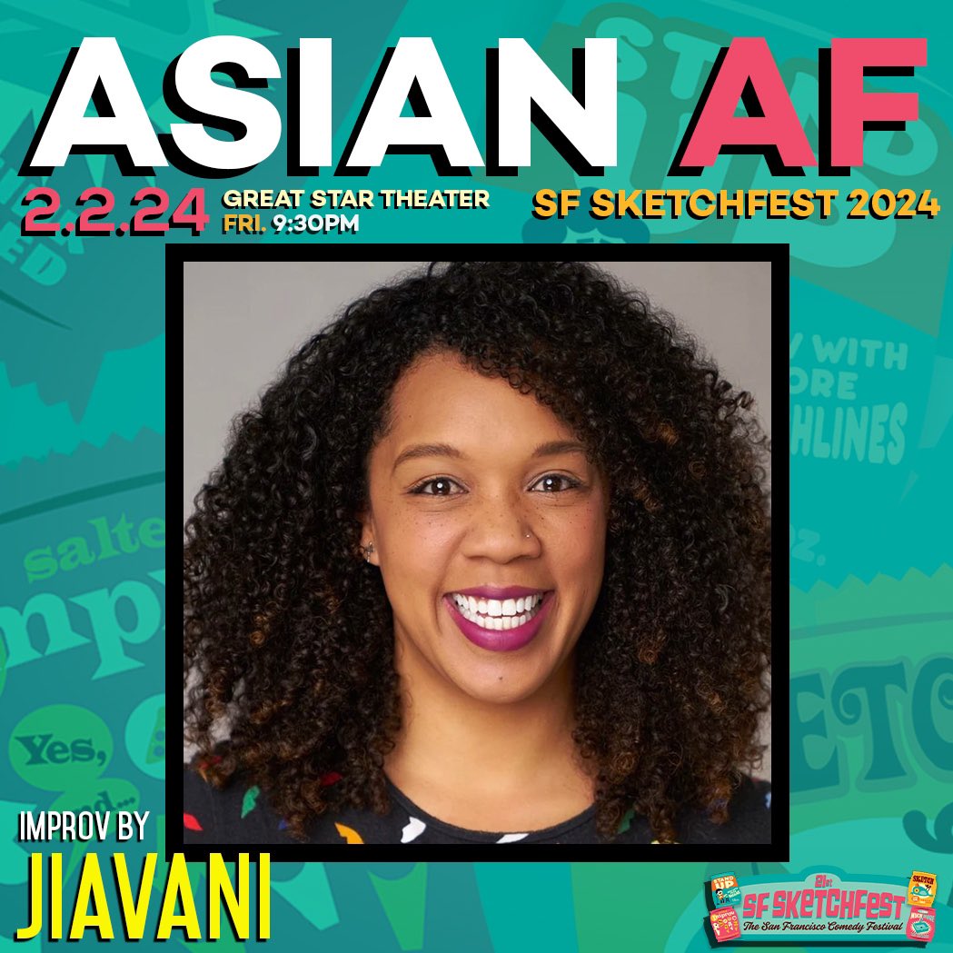 AsianAFshow's tweet photo. @SFSketchfest @ANDREWTI @yoisthisracist @netflix @LokiOfficial @ShantiCharan @DeeptanshuJha @jha_deeptanshu @GreatStarSF @jrrytrn @yourfriendLilan @Shilpadee @ToeKneeBeans @PallaviGunalan Catch these hilarious Improvisors who will be performing at ASIAN AF / SF SKETCHFEST 2024 this Friday, February 2nd @ 9:30pm at the Great Star Theater! 

✨ @CASSIJERKINS!
✨ @JIAVANI!
✨ JANE KIM!
✨ CHUCK MAA!

BUY TICKETS 🎟️: https://t.co/2XHcn8NV1Z https://t.co/hI7OrK2KyK