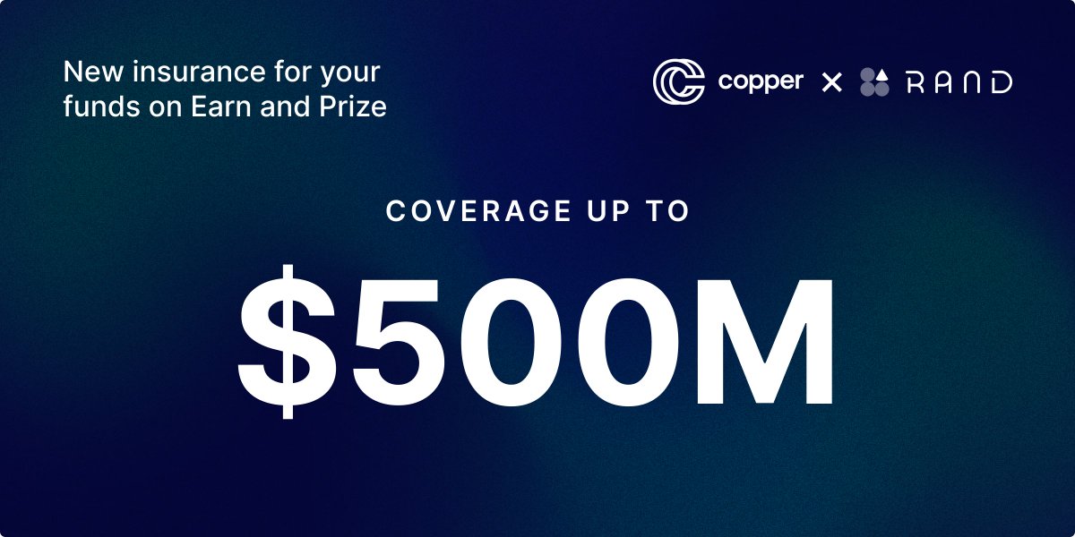 At Rand, your safety comes first! 🛡️ Excited to announce our new fund protection guarantee in collaboration with <a href="/CopperHQ/">Copper.co</a> 

This partnership provides a secure experience for custodied assets by offering market-based insurance coverage of up to €500M🔐