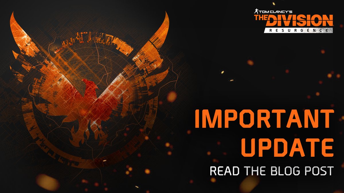 Agents, following our latest test and some great news from China, we have some important information to share with you about #TheDivisionResurgence Check out the latest news in our blog post: ubi.li/4G0Qe