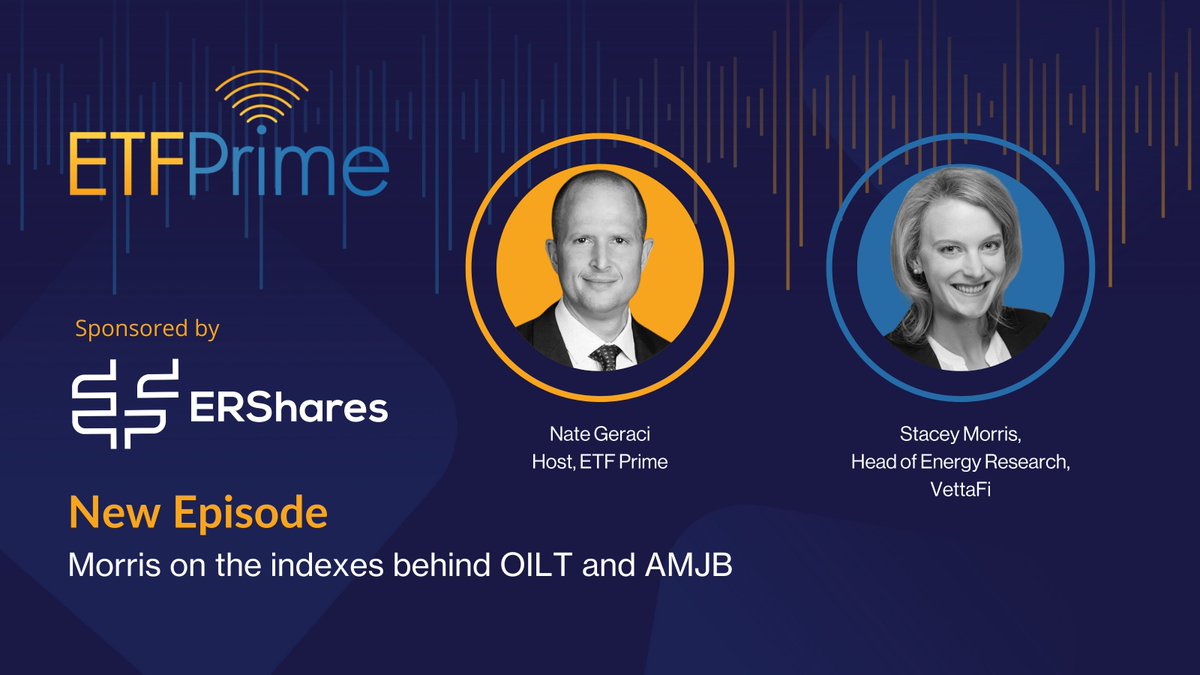 .<a href="/NateGeraci/">Nate Geraci</a> engages with top minds in the #investment space each week on <a href="/ETFPrime/">ETF Prime Podcast</a>! 🎙️

Tune into the newest episode to hear from:
➡ Stacey Morris, CFA: on the indexes behind Texas Capital Texas Oil Index ETF $OILT &amp; Alerian MLP Index ETN $AMJB, the upside of #EnergySector