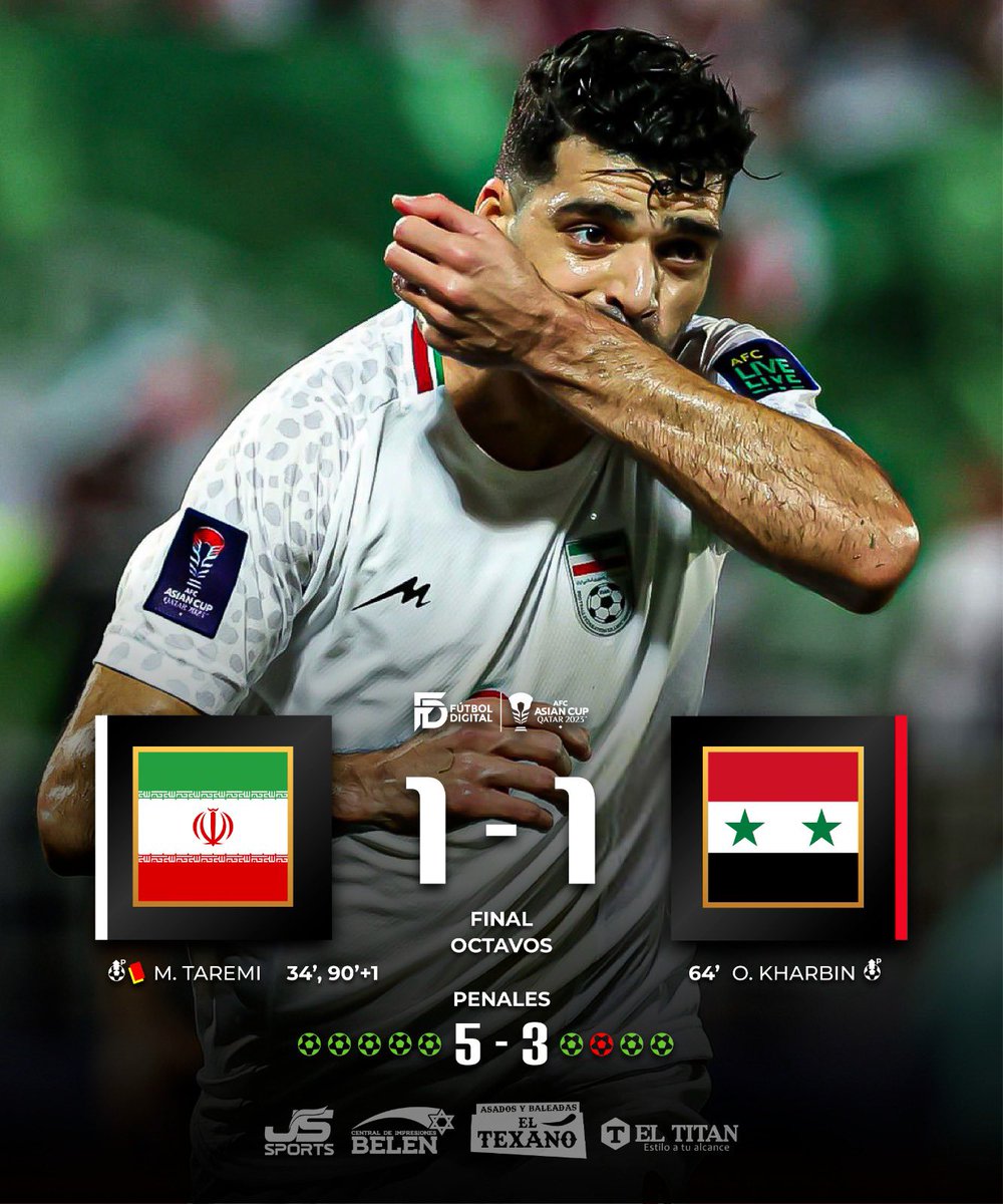 FutbolDigitalHn's tweet photo. ✅JAPÓN E IRÁN A CUARTOS DE FINAL🏆
Los del sol naciente pasan sin problemas ante Bahrein
🥵Irán se complicó más de lo pensado y tuvo que llegar hasta los penales🫣
#FutbolDigital #CopaAsiatica https://t.co/24bEXeKQyt