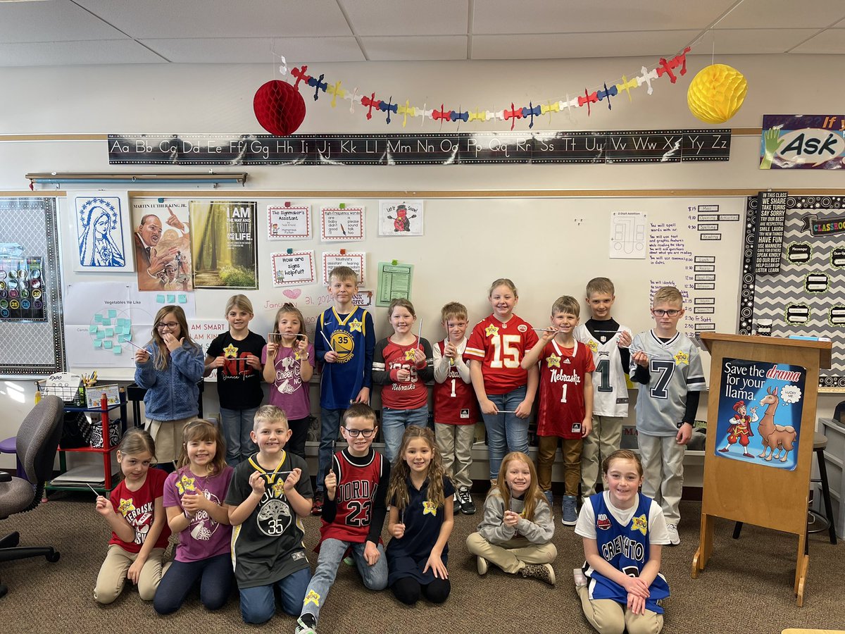 We have been in this 2nd grade game for 100 days! We feeling like we are winning! #100dayssmarter #norfolkcatholic