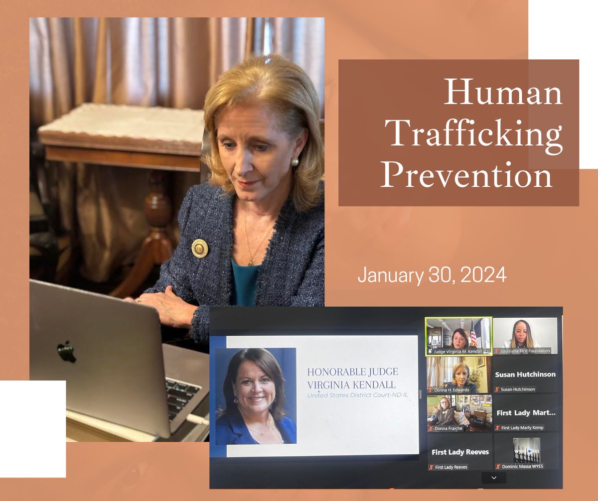 I will continue my commitment to eradicate human trafficking. I was joined by other First Ladies during the 8th virtual Global Human Trafficking Summit to raise awareness of the plight of foreign national as victims of human trafficking. louisianafirstfoundation.com