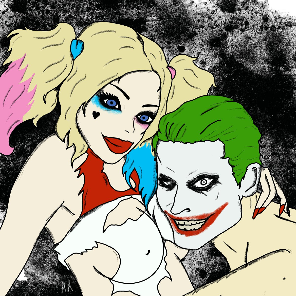 Fan art ❤️🤘🏻❤️
Joker &amp; Harley 
Joker FanArt 
Harley Quinn FanArt 
#joker #fanart #HarleyQuinn
