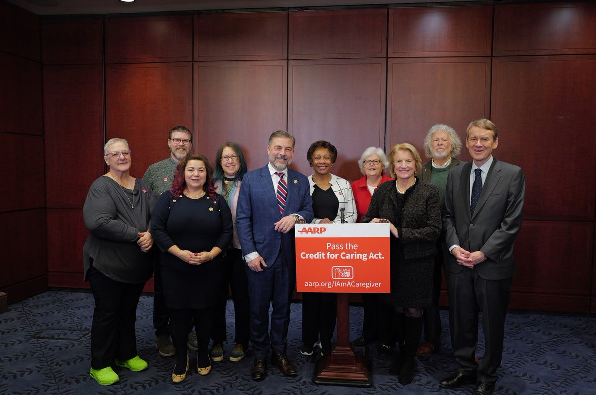 AARP's <a href="/NancyLeaMond/">Nancy LeaMond</a> joined <a href="/SenatorBennet/">Michael Bennet</a>, <a href="/SenCapito/">Shelley Moore Capito</a>, <a href="/RepMikeCarey/">Congressman Mike Carey</a>, <a href="/RepLindaSanchez/">Rep. Linda Sánchez</a> and caregivers on Capitol Hill today to introduce the Credit for Caring Act that would provide up to a $5,000 federal tax credit for working family caregivers. 

More: press.aarp.org/2024-1-31-AARP…