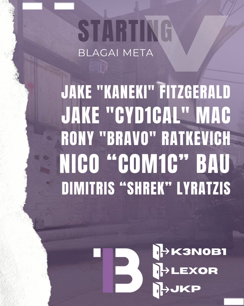 blagai_meta's tweet photo. Roster changes.
Big thanks to:
@LexorBtw @K3N0B1111 @jkP_02 https://t.co/hC9oXHnJAr