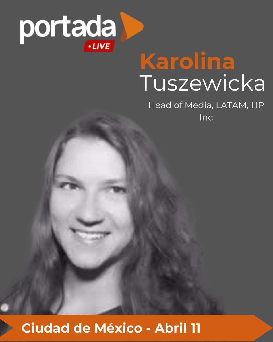 Acompaña a Karolina Tuszewicka, Head of Media, LATAM en HP Inc, este 11 de abril en CDMX en #PortadaLive, quien nos hablará sobre cómo las marcas están optando por contar con sus propias agencias de #Marketing . 
Aquí más información: bit.ly/3vEZlg1
#internalmarketing