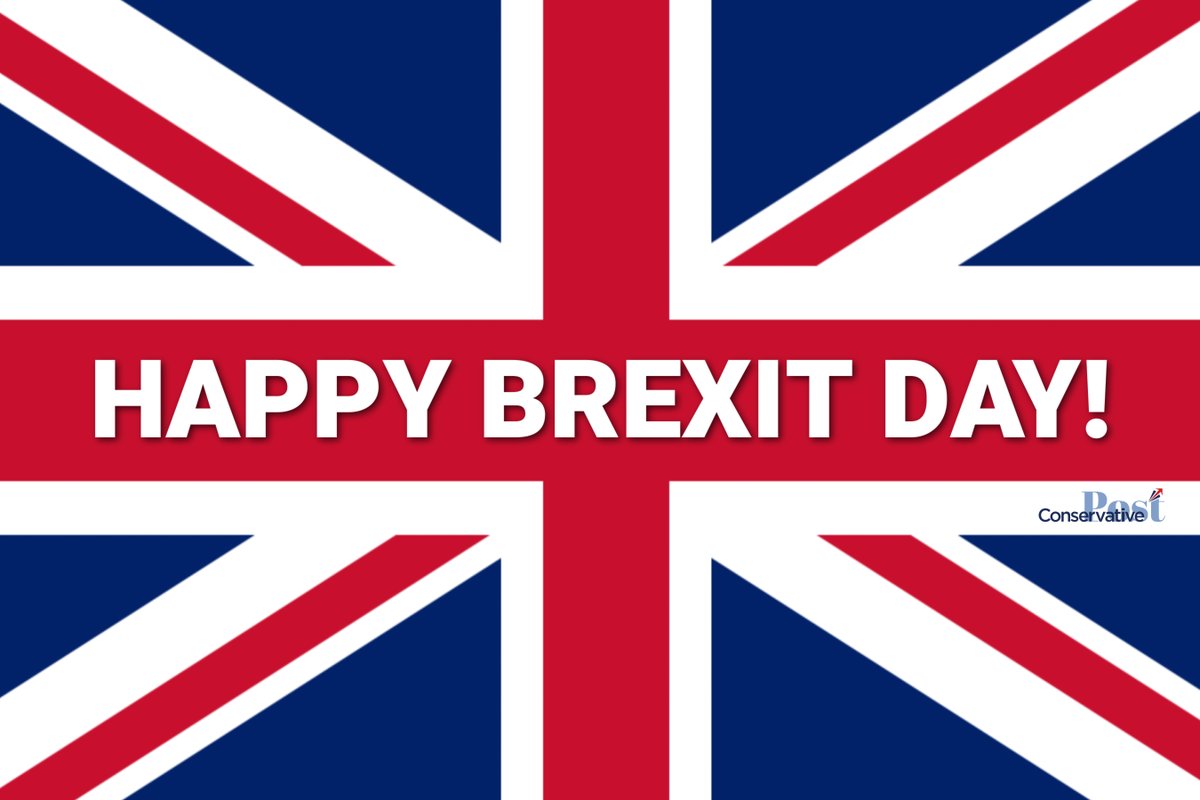 ConsPost's tweet image. Happy #Brexit Day one and all! 🇬🇧

Keep checking in with the #ConservativePost to see good news every day – the resurgence of British manufacturing, our military flying the flag across the world, positive policy making, global trade deals and many other things to be proud of...