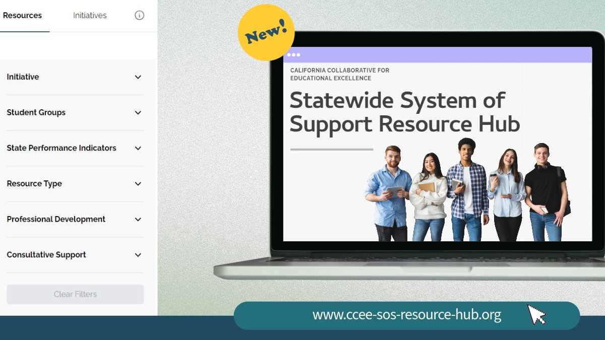 CCEECA's tweet photo. Exciting News! Introducing the #StatewideSystemofSupport Resource Hub in California. Access state-funded projects, grants, and resources to support student success. Explore the hub now: https://t.co/vDnHuUT7Mp #Education #California #ResourceHub #Equity #StudentSuccess https://t.co/TwEPZLKDRt