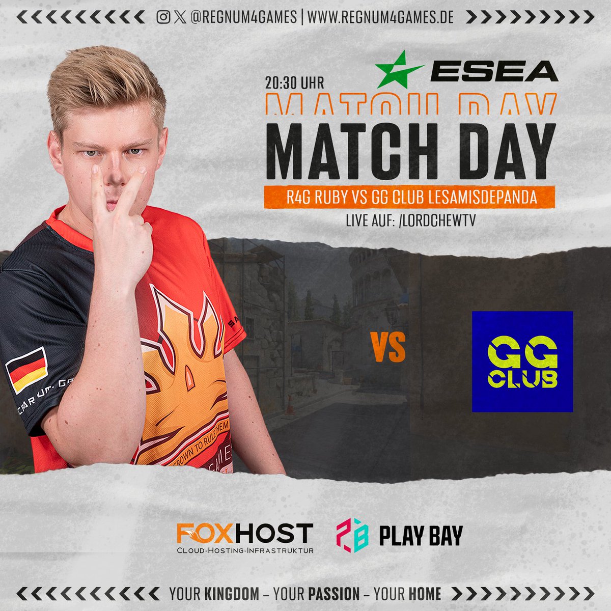 regnum4games's tweet photo. 👑#ESEA👑

Heute Abend trifft unser Team #Ruby auf @GenGamingClub #LesAmisdePandas in der #ESEA Open! Heute möchte man den nächsten Sieg einfahren, um 20:30 geht es los!

📺| https://t.co/fQX0GGb5aI
🎙️| @LordChewTV

Schaltet ein, feuert das Team an! 

#getcrowned | #r4g | #ESEA https://t.co/wDzydhu4C2