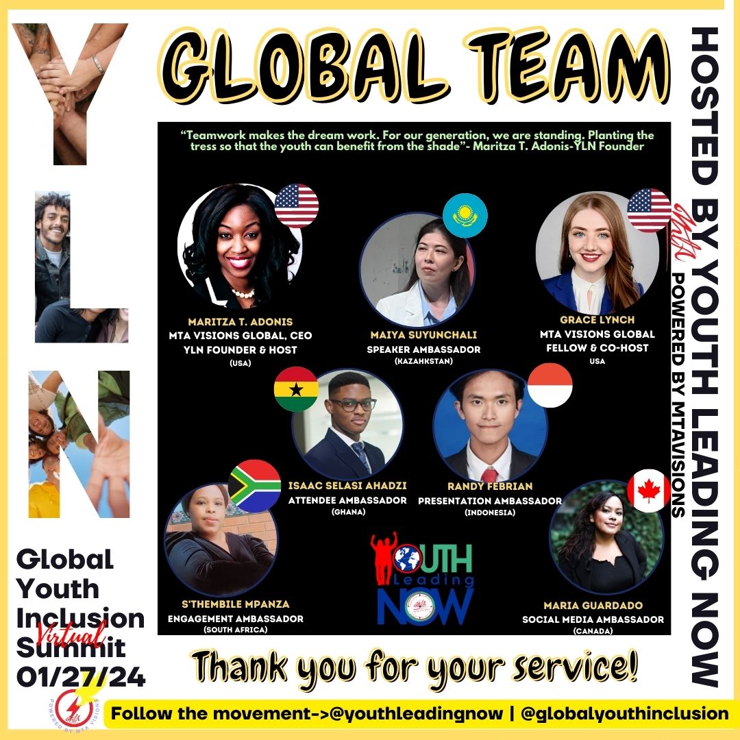gyissummit's tweet photo. We want to thank the incredible team behind the scenes at #YouthLeadingNow #GYIS24Spring!  👏 This summit could not have been possible without these incredible team members! 📷
@thatsonofafrica @mpanza_the76824 @MaritzaASBN

#YouthInclusion #PoweredByMTAVisions https://t.co/1DowpsNeqk