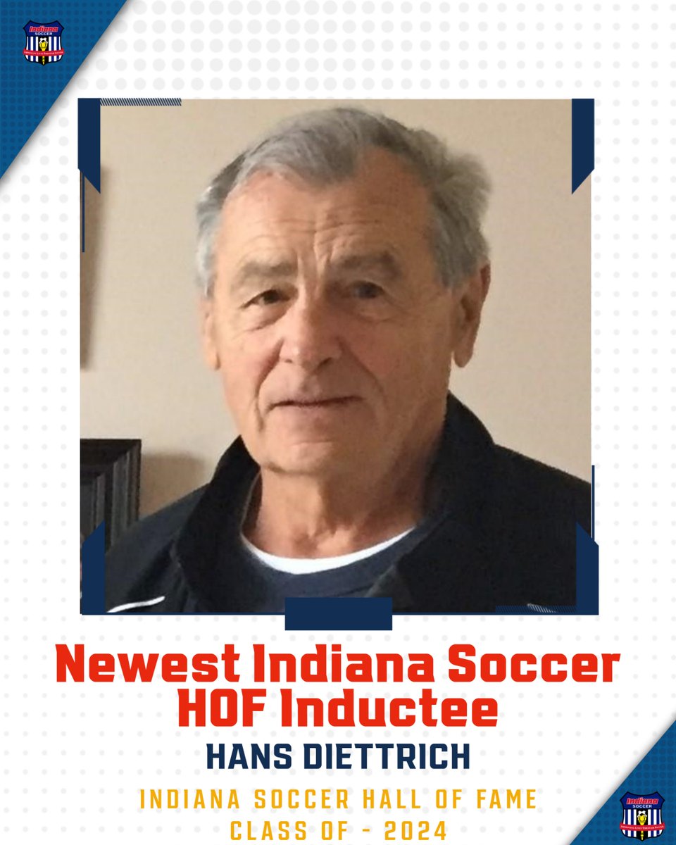 The Indiana Soccer Hall of Fame is proud to announce that it will be inducting Hans Diettrich into its Hall of Fame at the 2024 Indiana Soccer Annual General Meeting and Awards Gala. bit.ly/49edZJF