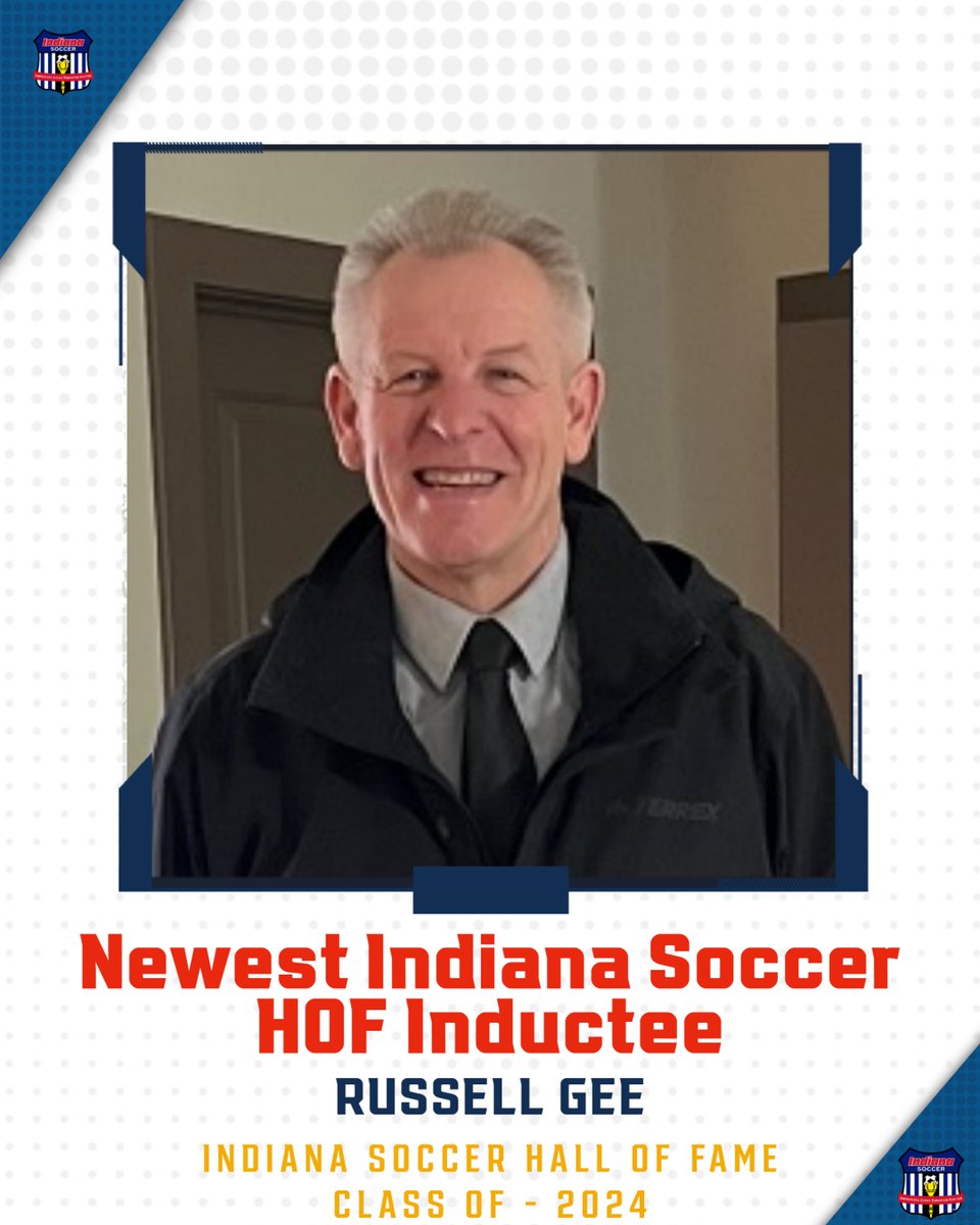 The Indiana Soccer Hall of Fame is proud to announce that it will be inducting Russell Gee into its Hall of Fame at the 2024 Indiana Soccer Annual General Meeting and Awards Gala. bit.ly/3uiaF1m