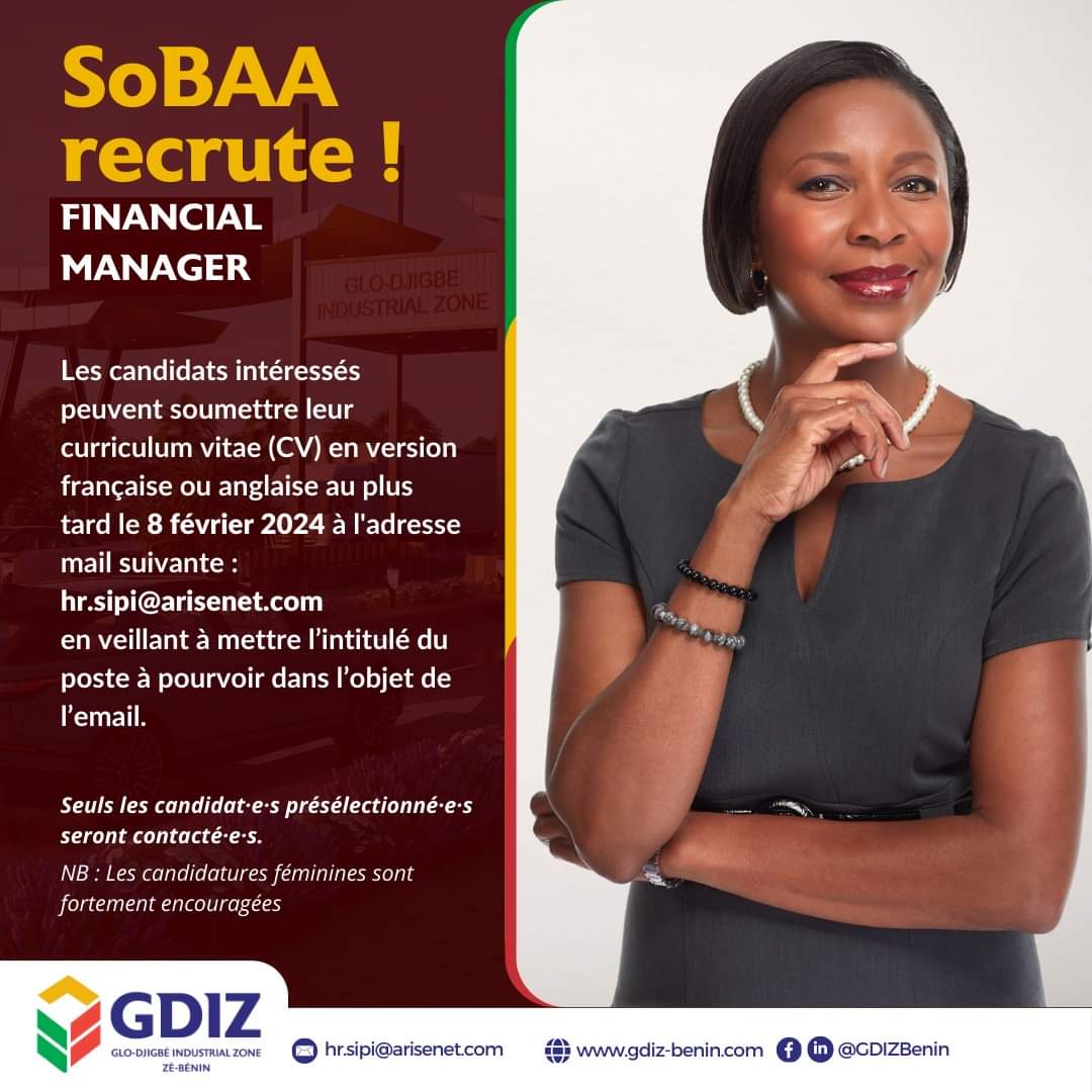 actualites229's tweet photo. 🇧🇯 La #SoBAA recrute:
🔹 1 Comptable
🔹 1 Directeur Financier
📧 Envoyez vos CV en anglais/ français à hr.sipi@arisenet.com avant le 8 février 2024.
➡️Fiches de poste détaillant les missions et qualifications requises : https://t.co/wYugEDRh4G https://t.co/AidBjPZN2x