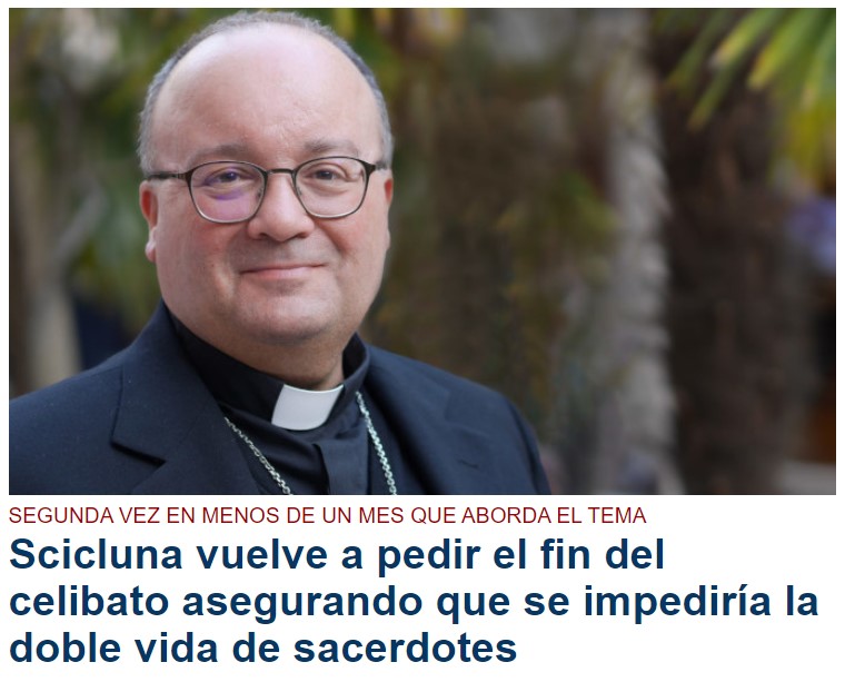 Respondo a Mons. Scicluna con tres argumentos, para terminar formulándole una pregunta:
1º.- ¿De verdad cree que el matrimonio es el remedio contra la infidelidad sacerdotal? ¿Acaso no existen multitud de matrimonios con doble vida? Y, por otra parte, ¿qué hacemos con los