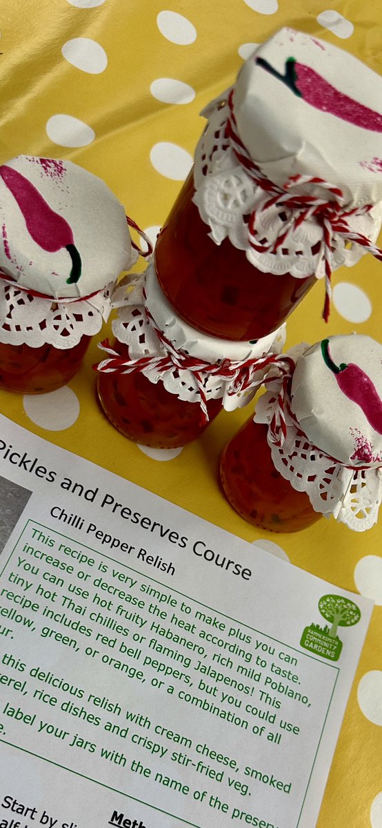 HCGAGardens's tweet photo. Fun, interactive and hands-on cooking session learning how to make 🌶️chilli🌶️ pepper 🫑 relish.
Well done to all and enjoy your handmade goodies!
@HCGAGardens
@RBKC
@ChelseaCChamps
#AdultLearning
#CommunityLearning
#CookingSession
#MakeYourOwn https://t.co/IDXM5k88hT