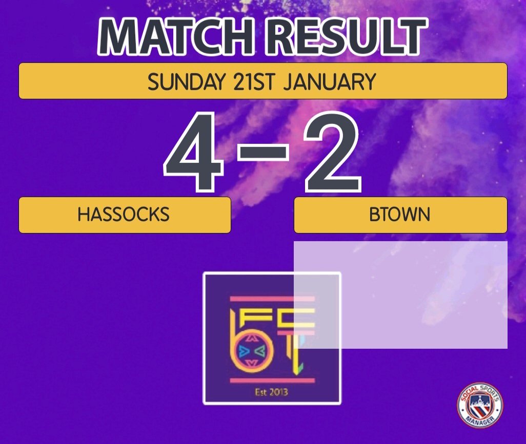 Fallen behind on updates due to work and illness on socials but for those who are interested. We went down 4-2 to the now league champions, with no keeper and a bare eleven we did as well as we could have on the day! Congrats to Hassocks on your league win!