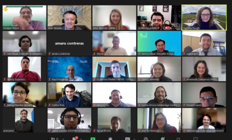 ⚡️We started today a new workshop series on variable #RenewableEnergy integration ☀️💨 led by top experts from <a href="/NREL/">NREL</a> <a href="/Global_PST/">Global Power System Transformation Consortium</a> <a href="/California_ISO/">California ISO</a> and 50+ participants from energy ministries, planners and grid operators from RELAC countries  #energytransition #ClimateAction