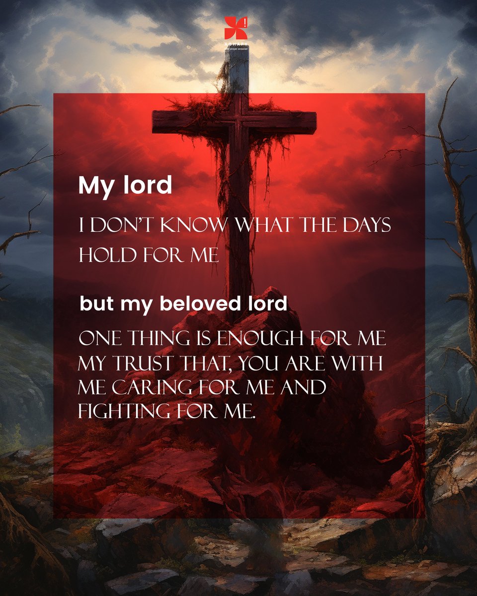 Aghapy23's tweet photo. My Lord, I don't know what the days hold for me, but my beloved Lord, one thing is enough for me, my trust that, you are with me caring for me and fighting for me. โจ
Share your strength with me in the comments below.
#TrustInGod #DivineProtection #FaithMyCompass #HeFightsForMe https://t.co/SuFECJoKqn
