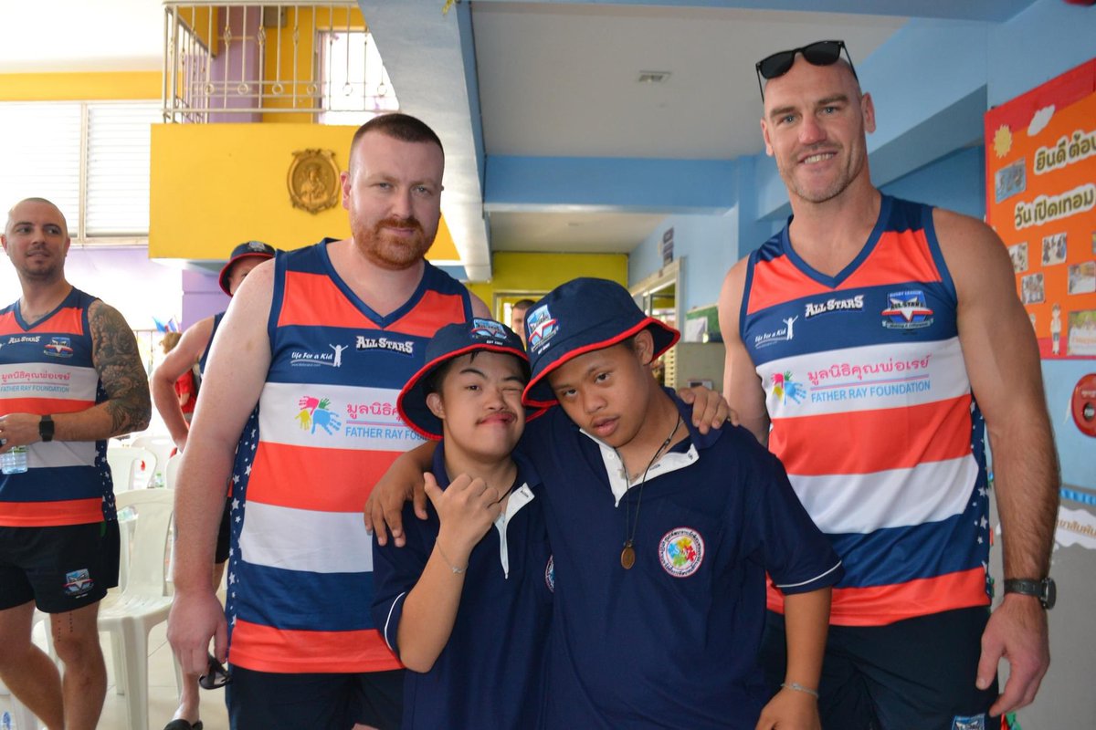 Gareth Ellis and Alistair Young interacting with the children at Father Ray Foundation and gifting them the All Stars bucket hat ——————— Please help us support more charities worldwide by supporting the cause for just £5 a month. Sign up below pay.gocardless.com/AL000611AGA00E