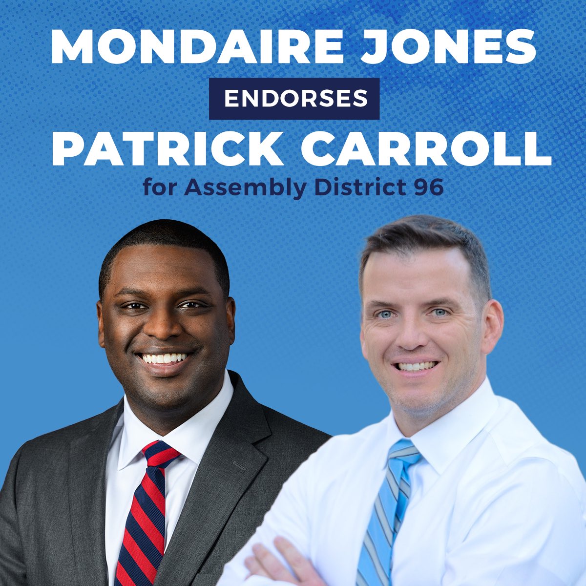 Proud to endorse Pat Carroll to represent Rockland in the NYS Assembly. As a member of the Clarkstown Town Council, Pat has a record of delivering for our communities, and is committed to lowering costs, improving public safety, and protecting women’s reproductive freedom.
