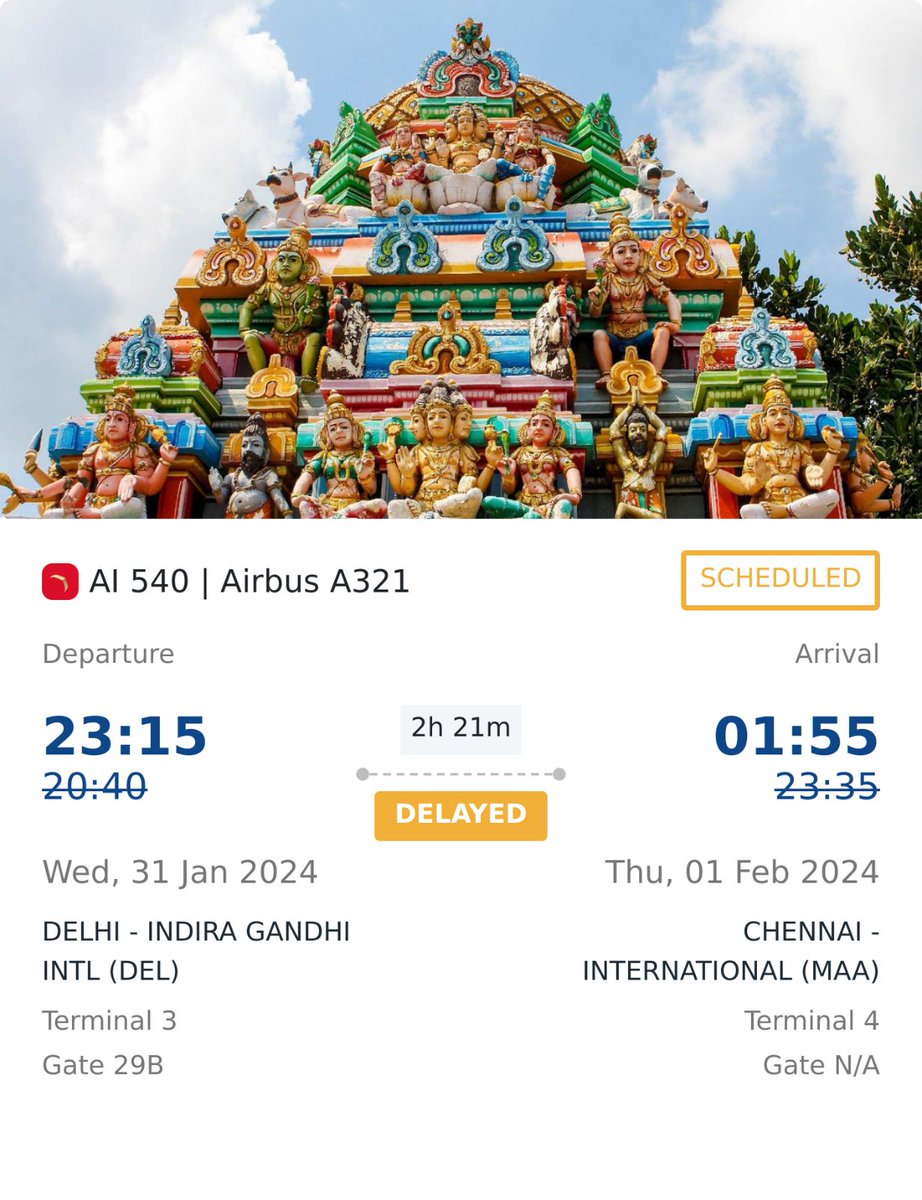 AjaykaushikAjay's tweet photo. I am traveling from Delhi to Chennai from Air India flight AI 540. The flight is delayed again and again &amp; now It almost 7 hr that I am on airport. Still representatives have no idea that how they are arranged the flight for the us @airindia @campbelwilson @Officejmscindia https://t.co/PkBgdkCuid